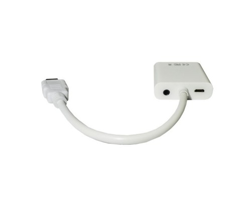 Перехідник HDMI M to VGA F (з кабелями аудіо і живлення від USB) ST-Lab (U-990 white)