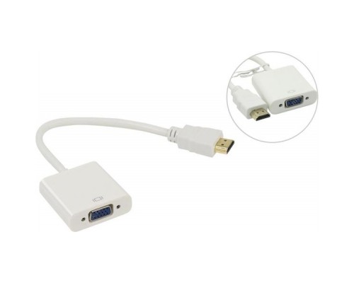 Перехідник HDMI M to VGA F (з кабелями аудіо і живлення від USB) ST-Lab (U-990 white)