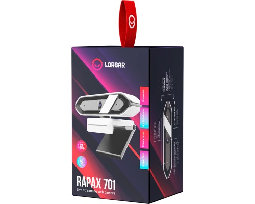 Веб-камера Lorgar Rapax 701 Streaming 2K White (LRG-SC701WT)