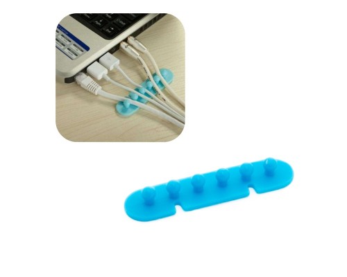 Тримач для кабелю Extradigital CC-595 Cable Clips, Black/Blue (KBC1725)