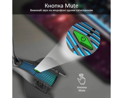 Мікрофон Vertux VertuMic-1 LED USB Black (vertumic-1.black)