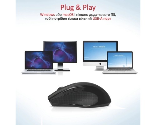 Мишка Promate Breeze Wireless Black (breeze.black)