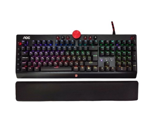 Клавіатура AOC AGK700 RGB Cherry MX Red USB Black (AGK700DR2R)