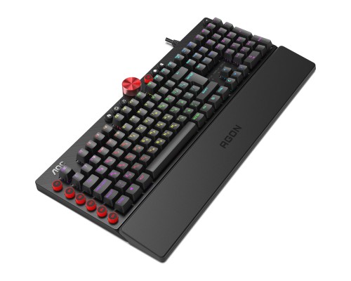 Клавіатура AOC AGK700 RGB Cherry MX Red USB Black (AGK700DR2R)