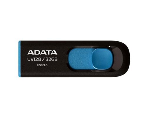 USB флеш накопичувач ADATA 32Gb UV128 black-blue USB 3.0 (AUV128-32G-RBE)