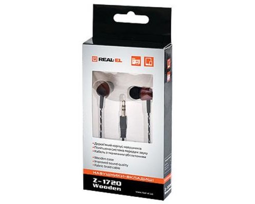Навушники REAL-EL Z-1720 Wooden