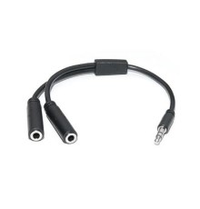 Кабель мультимедійний Jack 3.5mm male to 2xJack 3.5mm female 0.2m Pro REAL-EL (EL123500039)