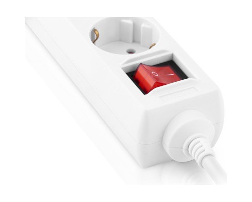Мережевий фільтр живлення REAL-EL RS-6 Protect M 3m, white (EL122300033)