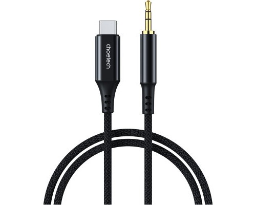 Перехідник USB-C to jack 3.5mm stereo audio (CDLA) 2.0m Choetech (AUX008-BK)