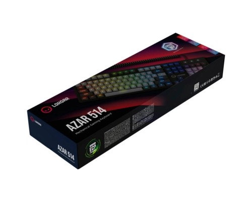 Клавіатура Lorgar Azar 514 RGB USB UA Black (LRG-GK514B-UA)