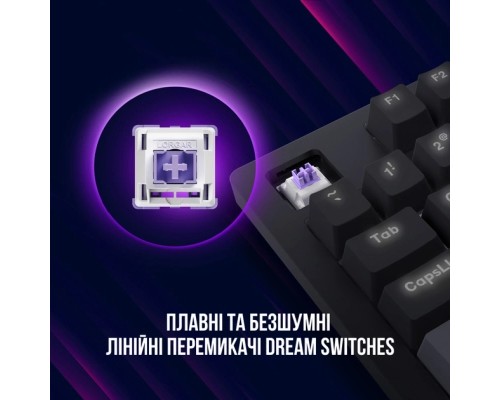 Клавіатура Lorgar Azar 514 RGB USB UA Black (LRG-GK514B-UA)