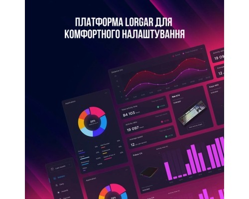 Клавіатура Lorgar Azar 514 RGB USB UA Black (LRG-GK514B-UA)