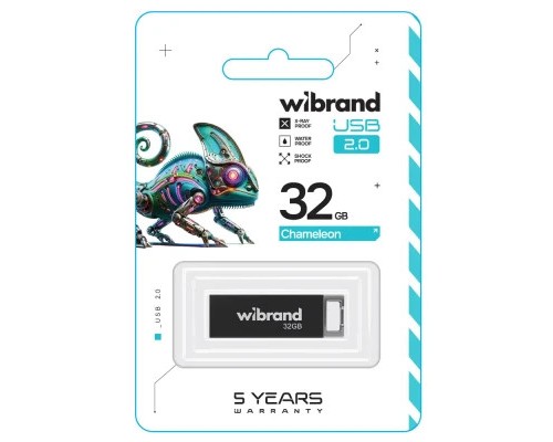 USB флеш накопичувач Wibrand 32GB Chameleon Black USB 2.0 (WI2.0/CH32U6B)