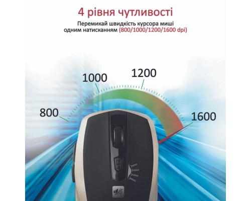 Мишка Promate Breeze Wireless Gold (breeze.gold)