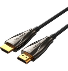 Кабель мультимедійний HDMI to HDMI 20.0m V2.0 Optical 4K 60Hz 18Gbps Dolby 7.1 PVC Black Zinc Alloy Vention (ALABQ)