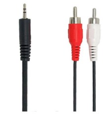 Кабель мультимедійний Jack 3.5mm папа/2RCA папа 1.8m Pro REAL-EL (EL123500042)