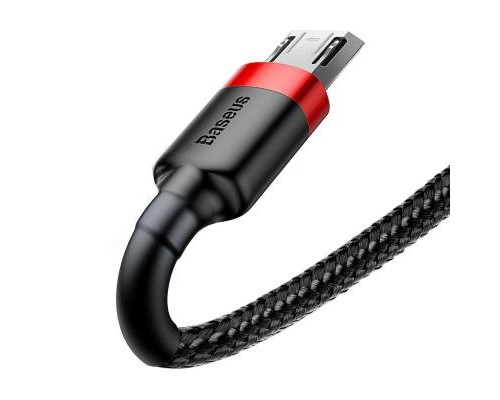 Дата кабель USB 2.0 AM to Micro 5P 1.0m Cafule 2.4A red+black Baseus (CAMKLF-B91)