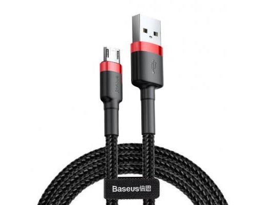 Дата кабель USB 2.0 AM to Micro 5P 1.0m Cafule 2.4A red+black Baseus (CAMKLF-B91)