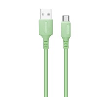 Дата кабель USB 2.0 AM to Type-C 1.0m soft silicone green ColorWay (CW-CBUC042-GR)